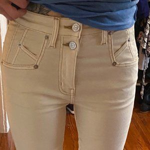 New Current/Elliott white high waisted jeans